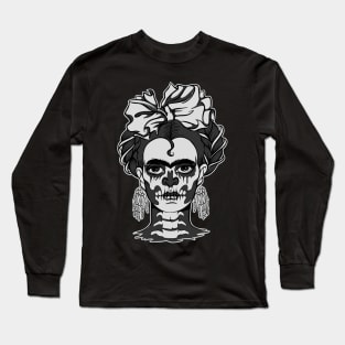 Frida - Calavera - Day of the dead - mexican design Long Sleeve T-Shirt